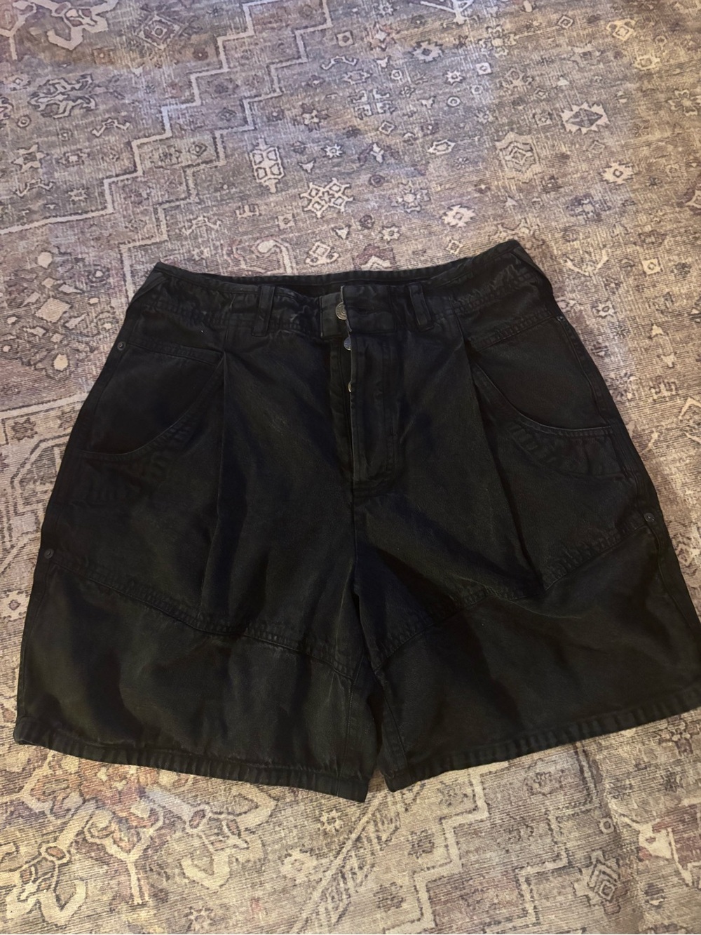 Free People Size 10 Black High-Waist Casual Shorts